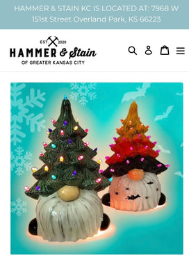 12/03/2023 HOLIDAY PROJECTS 4:30 to 6:30PM CERAMIC Gnomes