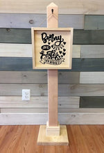 Rustic Fence Post & 12" Framed Sign - Hammer & Stain KC
